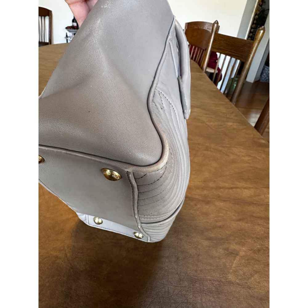 Miu Miu Beige Leather Tote Bag - Picture 7 of 14